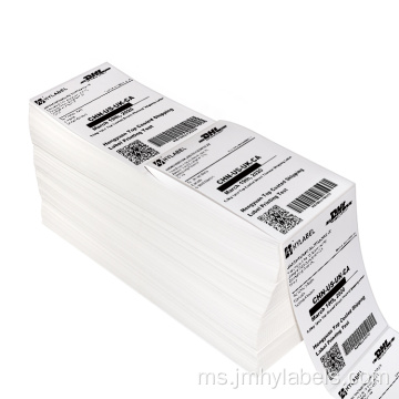 Label termal langsung 4x6 berlubang 4x6 fanfold langsung